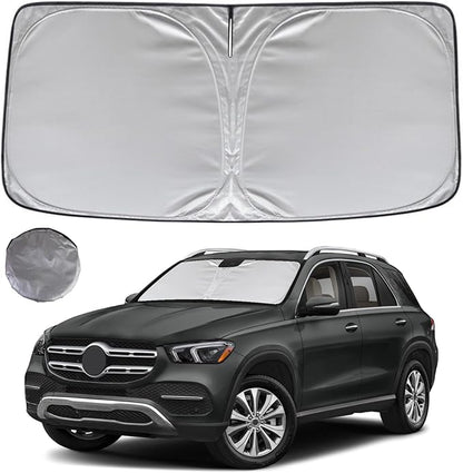 KAYZT Windshield Sun Shade for 2020-2025 2026 Mercedes Benz GLE 350 450 SUV Foldable Sunshade Front Window Custom Fit Car Accessories