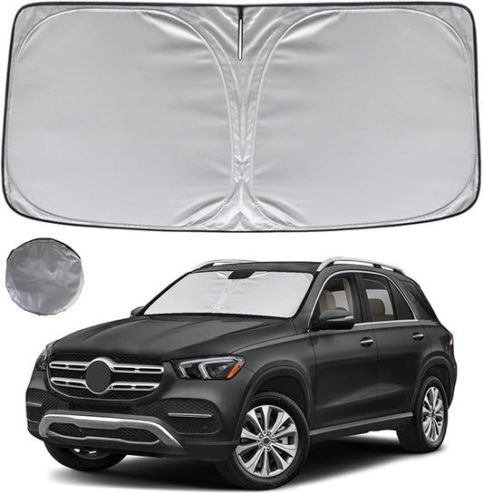 KAYZT Windshield Sun Shade for 2020-2025 2026 Mercedes Benz GLE 350 450 SUV Foldable Sunshade Front Window Custom Fit Car Accessories