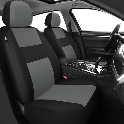 VarCozy Seat Covers for Car Front Pair, Breathable Cloth Front Car Seat Covers, Universal Cloth Seat Covers for SUV Sedan Van, Automotive Interior Covers, Airbag Compatible
