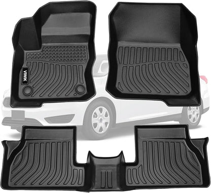 VIWIK Ford Focus Floor Mats for 2012-2018, All Weather Protection, TPE, Custom Fit 1st & 2nd Row, Car Floor Mats Ford Focus, Non-Slip, Waterproof, Easy to Clean, Odorless, Full Coverage
