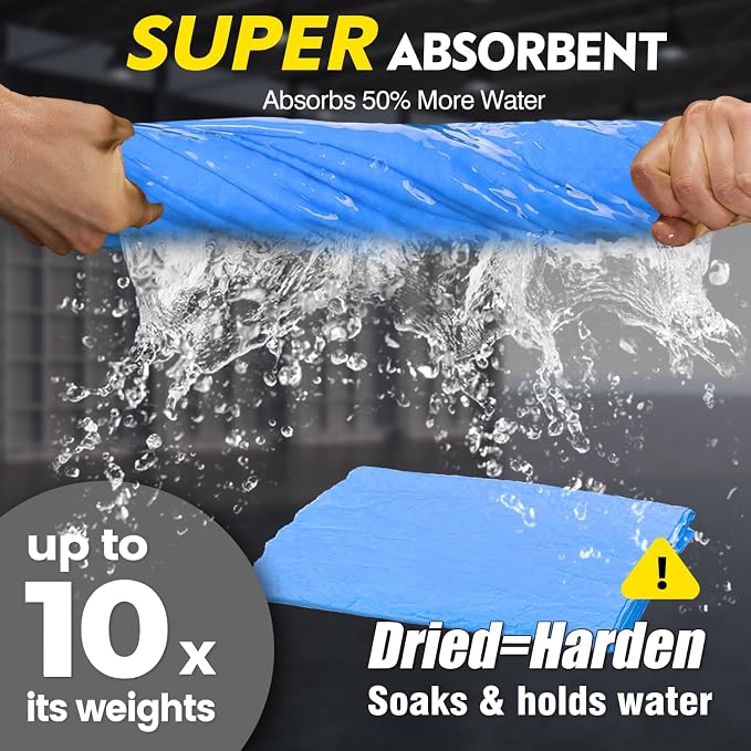 ARTIPOLY Premium Shammy Towel for Car Drying 2pk (26”x17”)-Super Absorbent Chamois Towel-Reusable shamies Towels for Cars, Bathroom,Pets, Dust Remove, No Spots/Streak/Scratch, Large, Blue