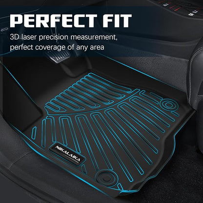 Floor Mats for 2018 2019 2020 2021 2022 2023 2024 Toyota Camry (FWD Only, Not for Hybrid) All Weather Protection TPE Rubber Full Set Floor Liners 2024 Camry Accessories, Odorless Anti-Slip, Black