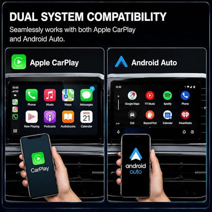 Compact USB Wireless Carplay/Android Auto Adapter for Kia Soul SK3 2019-2021,Voice Control Plug and Play