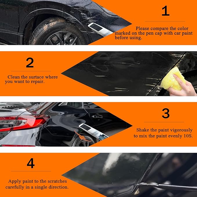 Still Night Pearl(B-575P) Touch Up Paint Compatible with Honda, Car Paint Pen Scratch Repair Two-In-One Touch Up Paint, Premium Car Scratch Remover for Deep Scratches