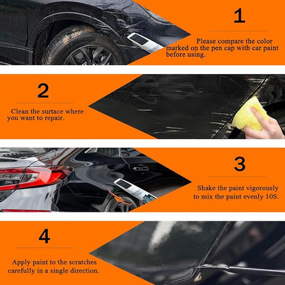 Meteorite Gray Metallic(NH-904M) Touch Up Paint Compatible with Honda, Car Paint Pen Scratch Repair Two-In-One Touch Up Paint, Premium Car Scratch Remover for Deep Scratches