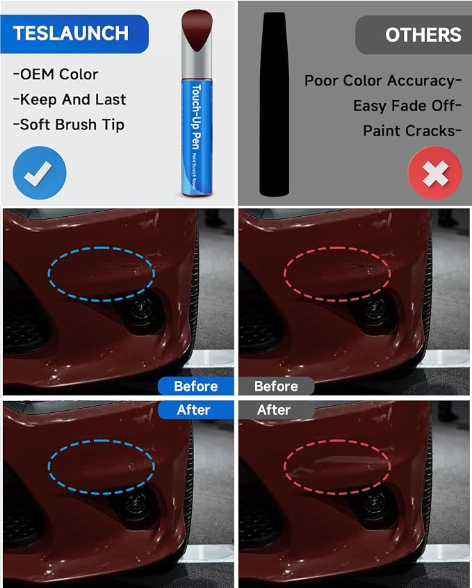 Octane Red/Delmonico Red PRV/NRV Car Touch Up Paint Compatible with Dodge – Scratch Repair Kit, Exact OEM Color Match, Scratch & Rust Repair, Car, Truck & SUV Paint Fix