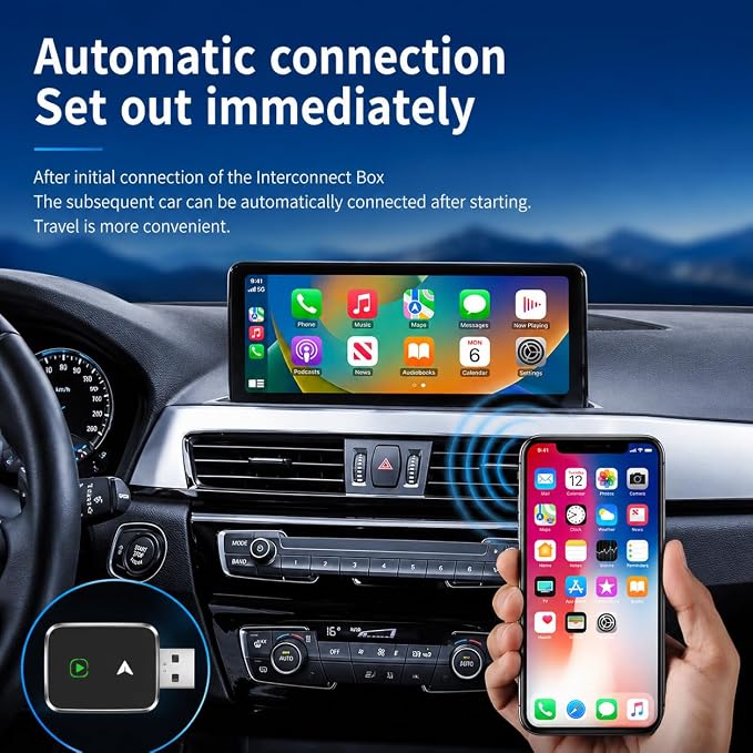 2-in-1 Wireless CarPlay and Android Auto Adapter | Convert Wired CarPlay & Android Auto to Wireless, USB/Type-C Plug and Play, Fast Stable Connection