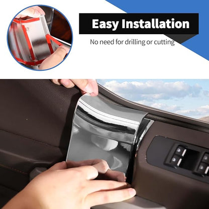 Voodonala for F150 2015-2020 Interior Door Handle Cover with Door Panel Cover Compatible with Ford F-150 2015-2020, F150 Interior Accessories 8Pcs(ABS,Chrome)
