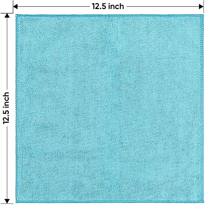 HOMEXCEL Microfiber Cleaning Cloth 12 Pack, 12.5 x 12.5 Inch Microfiber Towels for Cars, Ultra Absorbent Cleaning Rags, Lint Free Cleaning Towels for Household, Kitchen, Window, and Car, Multicolor