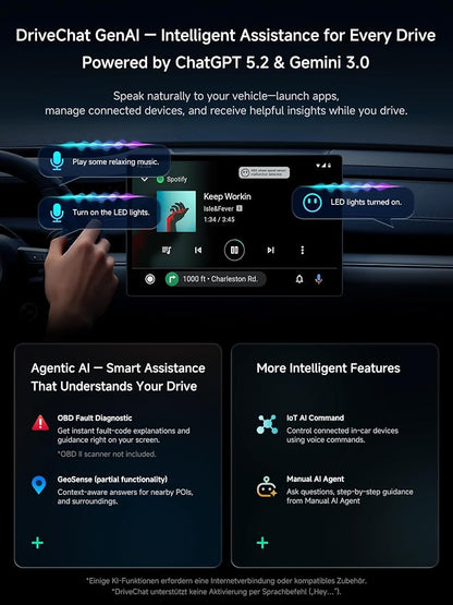 Wireless CarPlay Adapter, Magic AI Box with Dual-WiFi Stability Enjoy Video & Music Apps, Wireless CarPlay Box Compatible with Wired Factory CarPlay & Android Auto, Support for YouTube/Netflix
