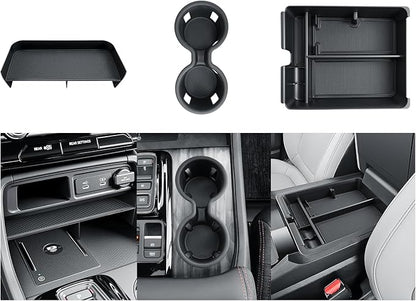 BIBIBO 3Pack for 2026 Honda Pilot Console Organizer 2026 Honda Pilot Center Console Insert Tray +Cup Holder+ Pilot Insert Divider Slot Box Secondary