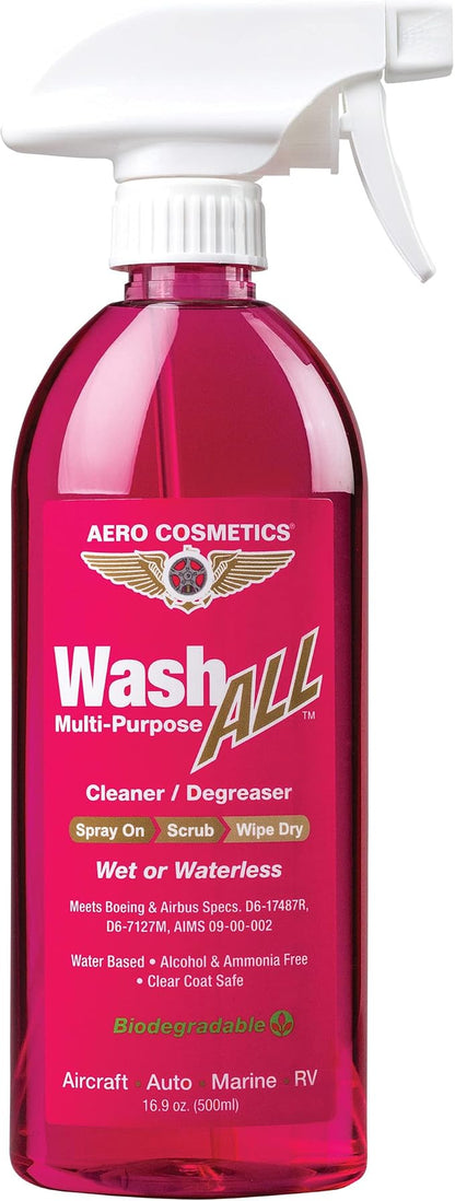 Aero Cosmetics Waterless Aircraft Wash Wax Starter Kit, Clean Aircraft Inside and Out. All Aircraft Surfaces, Including Windows, Leading Edges.