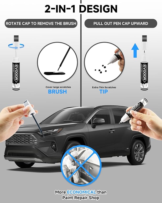 1G3 Magnetic Gray Metallic Touch Up Paint Compatible with Toyota Exact Match 2 in 1 Touch up Paint for Chips and Nicks Repair