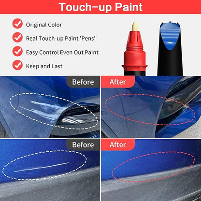 Carhoo B38 Midnight Blue Touch Up Paint Suitable For BMW, Genuine Custom Color Car Touch Up Paint, With Pen Tip & Fine Brush