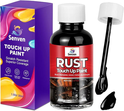 Black Touch Up Paint Rust Paints High Heat Resistant, Multi Surface Acrylic Enamel Black Touch Up Paint Pen Scratch Repair for Rust Metal,Walls,Cabinets,Appliances,Wood,Door,Furniture,Enamel, 30ml