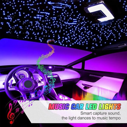 Twinkle Starlight Headliner Light,32W 1000pcs 13.1ft LED Star Ceiling Fiber Optic Light Kit APP/Remote Control for Car/Home/Party