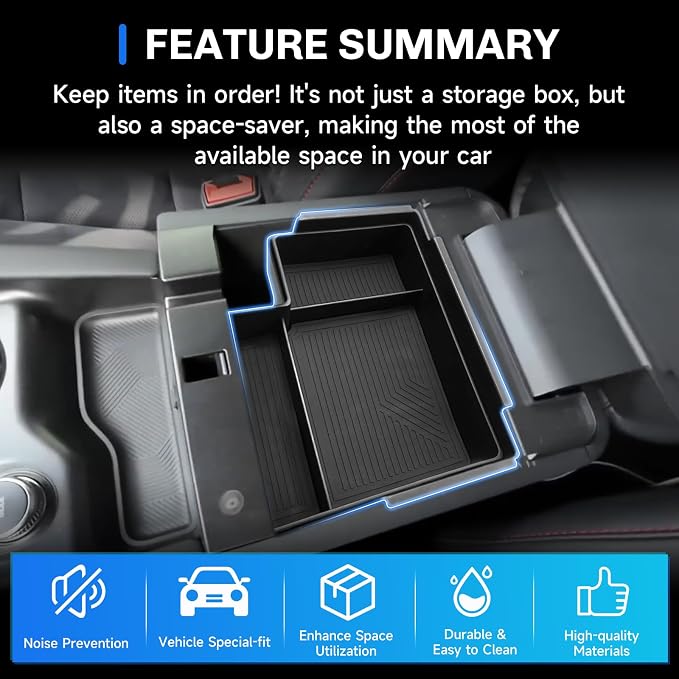SXCY [Double Layer for 2025 2026 Ford Explorer Center Console Organizer Tray for 2025 2026 Ford Explorer Accessories Center Console Tray 2025 2026 Explorer Armrest Console Organizer Tray