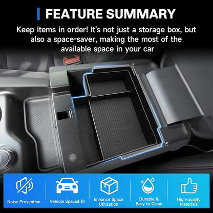 SXCY [Double Layer for 2025 2026 Ford Explorer Center Console Organizer Tray for 2025 2026 Ford Explorer Accessories Center Console Tray 2025 2026 Explorer Armrest Console Organizer Tray