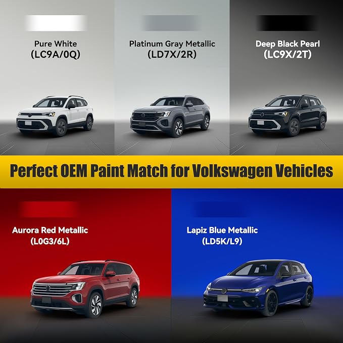 (LC9A/0Q Pure White Touch Up Paint Compatible with Volkswagen, Exact Match Car Paint Pen Automotive Scratch Repair Remover Kit Quick & Easy Solution for Vehicle Chips and Nicks