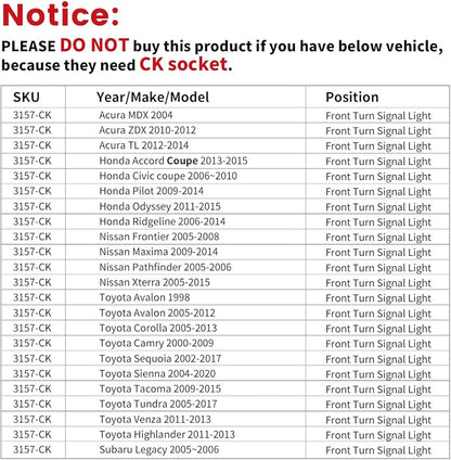 LASFIT 3157 Switchback LED Bulb, 3057 4157 White Amber T3 Series CANBUS Anti Hyper Flash Front Turn Signal DRL Parking Light New 500% Bright, Only for Standard Socket (Pack of 2)