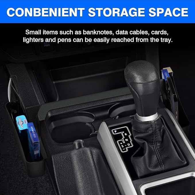 Autorder Gear Shift Organizer for 2016-2020 2021 2022 2023 Toyota Tacoma Accessories Center Console Organizer Gear Shift Organizer Insert Tray with Anti-Slip Mat