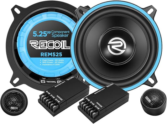 RECOIL REM525 Echo Series 5.25 Inch Car Audio Component Speaker System
