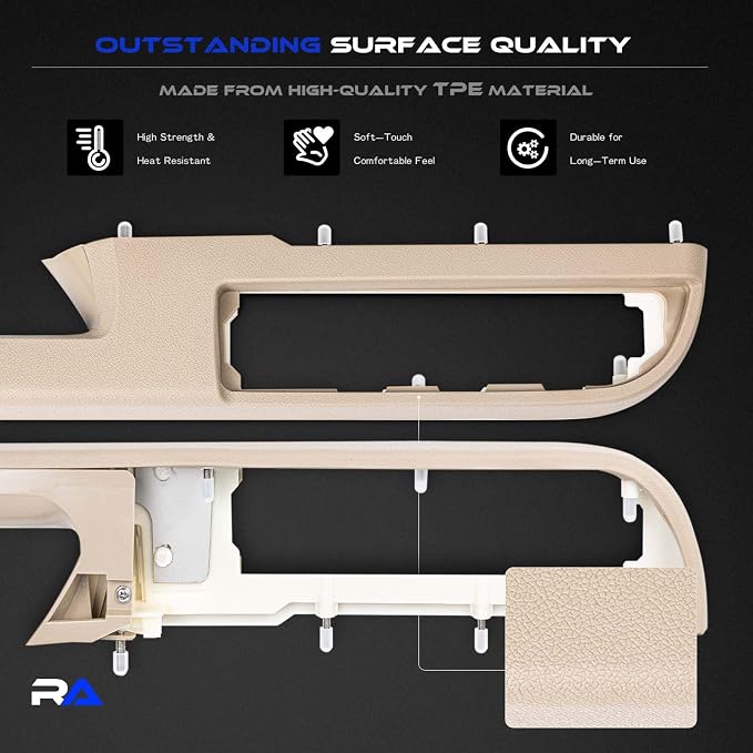 Door Panel Armrest Repair Fit for Chevy Silverado Suburban Tahoe Avalanche | Fit for GMC Sierra Yukon 2010-2014 | Fits Door Panel with Release Handle Above Armrest | Front Left & Right Side | Tan