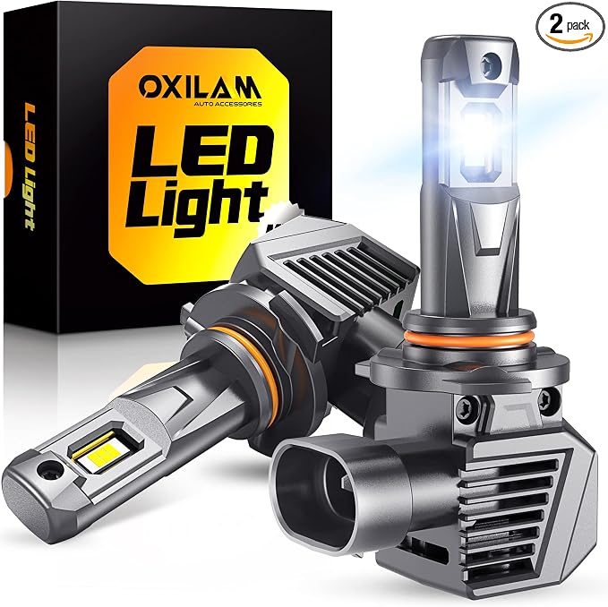 OXILAM 9005 LED Bulbs 900% Brighter 50000LM White, 3 Min Quick Install, 70000H Lifespan, No Flicker, 99% Compatibility