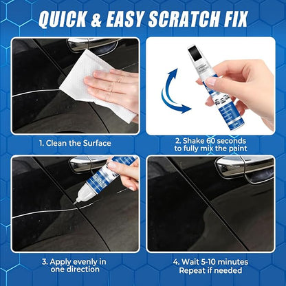 Touch Up Paint for Cars Shadow Black (G1), Compatible with Ford F-150/Explorer/Mustang/Ranger/Escape/Edge, 2-in-1 Car Scratch Repair Pen, Exact Color Match, Waterproof & Quick Dry