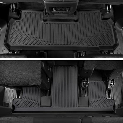 for Chevy Traverse 2018-2023 Floor Mats & Cargo Liner ONLY for 7 Seats Bucket Seats, All Weather TPE Rubber Mats for Chevy/for Chevrolet Traverse Accessories (Fit 2024 Traverse Limited)