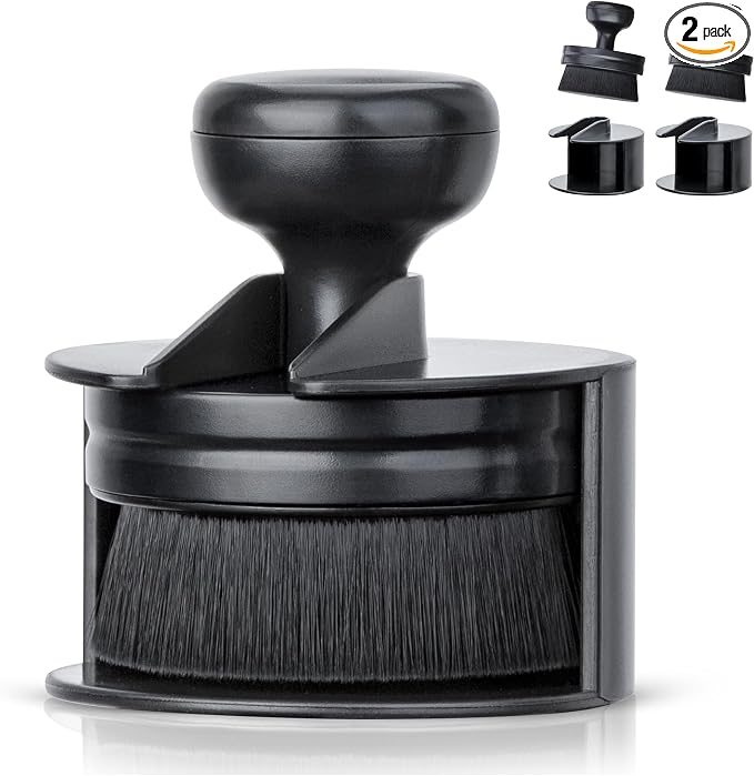 BABYSHEEP Car Tire Shine Applicator,Vegan Tire Shine Brush with Stand for Auto Detailing Cleaning Service,Black (2pc)