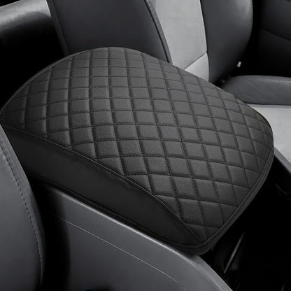 JOYTUTUS Center Console Cover Compatible with 2009-2015 Pilot, Leather Arm Rest Armrest Cover for Car, Durable Middle Console Cover Lid Replacement for Trucks, Easy to Install, Black
