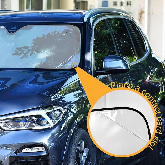 Custom Car Windshield Sunshade,Add Your Image/Text Personalized Car Sun Visor Window Sunshades,Blocks Sun Visor Protector Foldable Sun Shield Keep Your Vehicle Cool,53" x 23.5 "