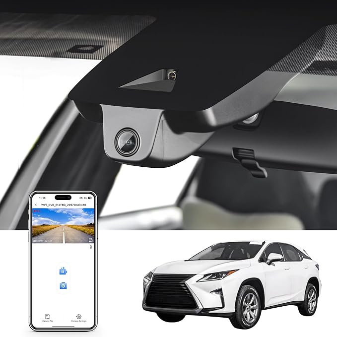 Mangoal 4K Dash Cam Custom for Lexus RX 2018 2019 2020 2021 2022 (Model B),RX 350 450h 350L F Sport Luxury,OEM Look, UHD 2160P Video,Parking Mode, WiFi & App,Loop Recording,64GB Card