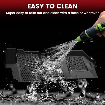 LASFIT Floor Mats for 2024 2025 2026 Dodge Ram ProMaster EV SLT/SLT+/Tradesman Front Mat, All Weather TPE Custom Fit Car Mats Floor Liners 1st Row Only, Black