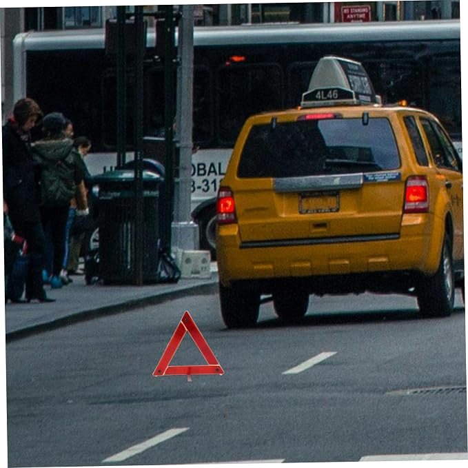 Warning Triangle Kit for Roadside Safety High Visibility Reflective Emergency Triangle Sign with Durable Base for Vehicles and Trucks Essential Traffic Safety Tool