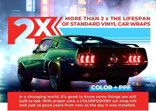 ColorFusion PPF by VViViD, Gloss Early Spring Green Dry Apply PPF Vinyl Car Wrap Roll 1.3ft x 5ft