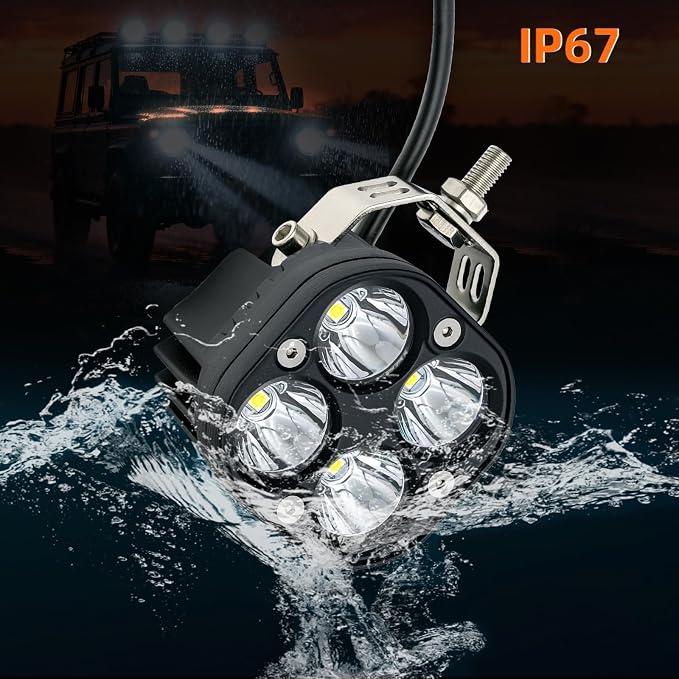 2-Pack 40W 3Inch Spot Beam LED Pod Light - Bright Off-Road Driving Fog Lights, Waterproof Auxiliary Ditch Lights for Truck, SUV, ATV, Boat, Motorcycle, Pickup, Tractor
