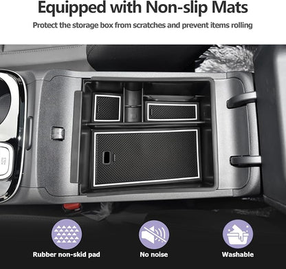 Center Console Organizer Compatible with 2025 2026 Hyundai Tucson SEL/SE Armrest Storage Box Armrest Console Organizer 2025 Tucson Accessories (ONLY FOR TUCSON SEL/SE/XRT,NOT FOR PHEV&Limited&N-Line)