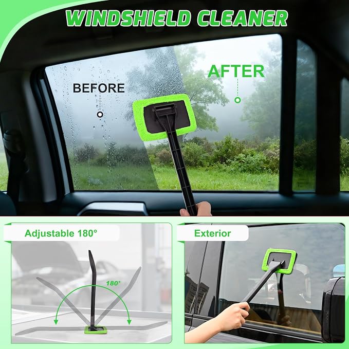 Nilight 37PCS Car Detailing Kit Auto Cleaning Tools Wash Set with Storage Carry Bag Home Use for Interior Exterior Deep Clean Car Care Windshield Dashboard Seat Air Vents Wheels Tires, Green