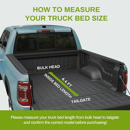 AUTOSAVER88 Soft Roll Up Truck Bed Tonneau Cover Fit for 2002-2024 Dodge Ram 1500 (Classic ONLY), Fit for 2003-2026 Dodge Ram 2500 3500 6.4ft Bed w/o RamBox