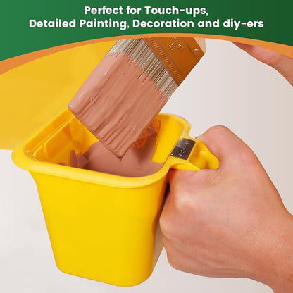 Voomey 15Pc Paint Bucket Holds 16 oz. of Paint or Stain, Paint Cup, Paint Pail Liner, Trim Painting Tool, for Finishing Work and Repairs