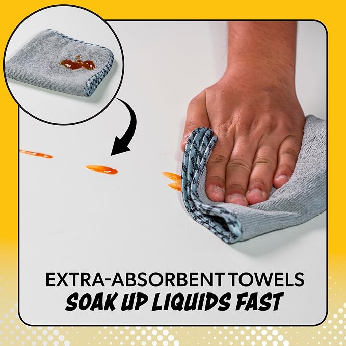 Chemical Guys AllSwipe Multi-Purpose Microfiber Towels for Cars Microfiber Cleaning Cloth Gray Drying Towels Car Detailing for Wash Interior and Glass, 14 x 12 Inch - 6 Pack