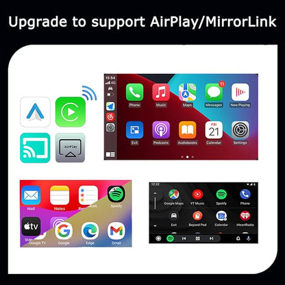 Wireless CarPlay Adapter 4-in-1,2026 Upgraded Screen Mirroring,Support Mirror Link/AirPlay for Apple CarPlay & Android Auto,for Cars with Wired CarPlay, Fast Auto-Connection, Plug & Play