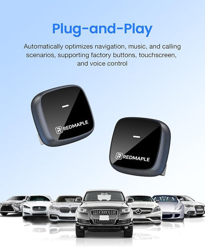 2026 Upgraded Wireless CarPlay Adapter for Apple iPhone, Mini Design, Converts Factory Wired to Wireless Adapter for CarPlay, Plug and Play, Auto Connect Fast and Stable(Only with iPhone)