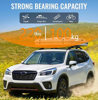 300lbs Lockable Roof Rack Cross Bars Compatible with 2014-2026 Subaru Forester (Not for Wilderness), Aluminum Roof Rails Crossbar for Rooftop Cargo Bars Luggage Kayak Bike Racks