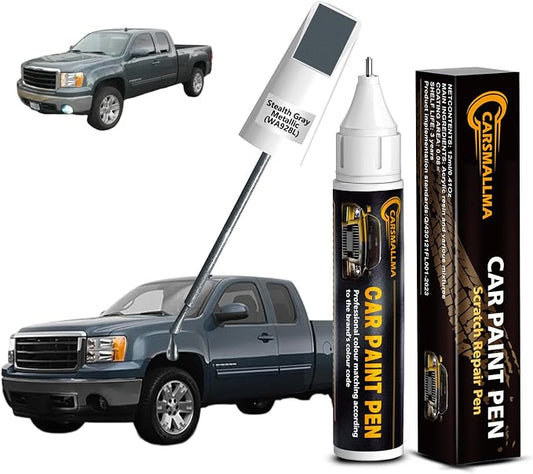 Stealth Gray Metallic(WA928L) Car Touch Up Paint for GMC, Color Accurate Car Paint Scratch Repair Pen Kit Quick & Easy Fix Vehicle Chips and Automotive Nicks Scuff