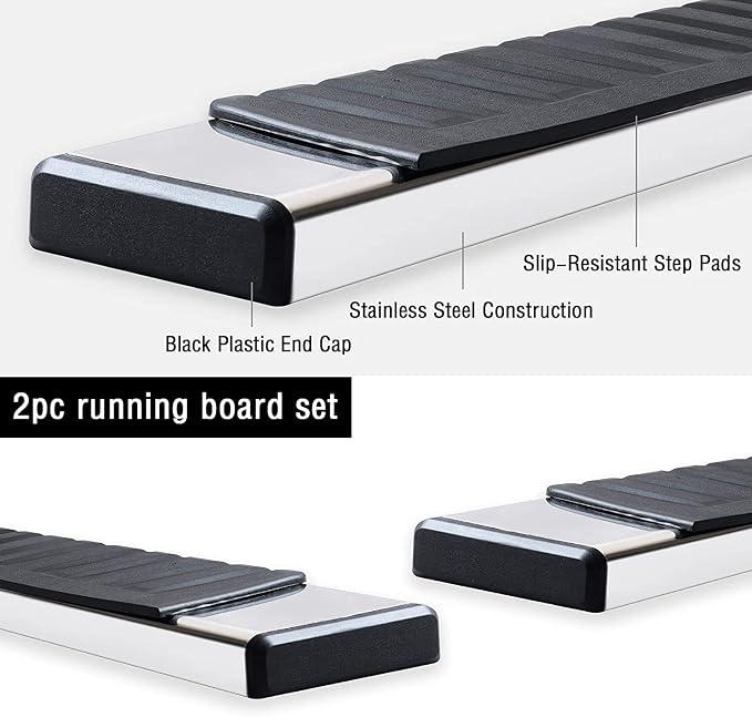 COMNOVA 6" Running Boards Side Steps Compatible with 2006-2014 Honda Ridgeline. Truck Steps and Running Boards Made with Stainless Steel. Truck Side Steps for Ridgeline.