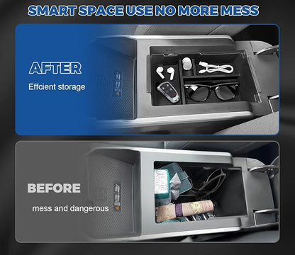 GZSH Center Console Organizer Compatible with 2025 2026 GMC Terrain (Elevation/AT4/Denali) |Easy to Install| |Add Extra Space| Armrest Storage Box Middle Console Tray GMC Terrain Interior Accessories