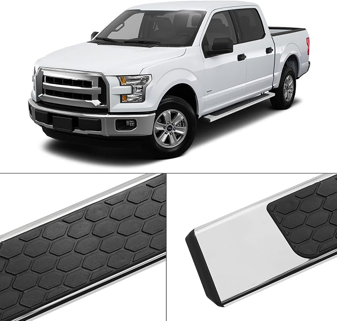 COMNOVA 6.5 Inches Ram 1500 Running Boards Compatible with 2019-2026 Ram 1500 Crew Cab (excl. Classic/2500/3500), Stainless Steel Running Boards & Steps with Honeycomb Step Pad.